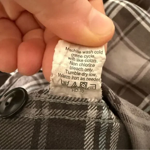 J Crew Flannel Shirt Mens Sz S Gray Plaid Slim Fit Button Up 100% Cotton Outdoor - Picture 7 of 9